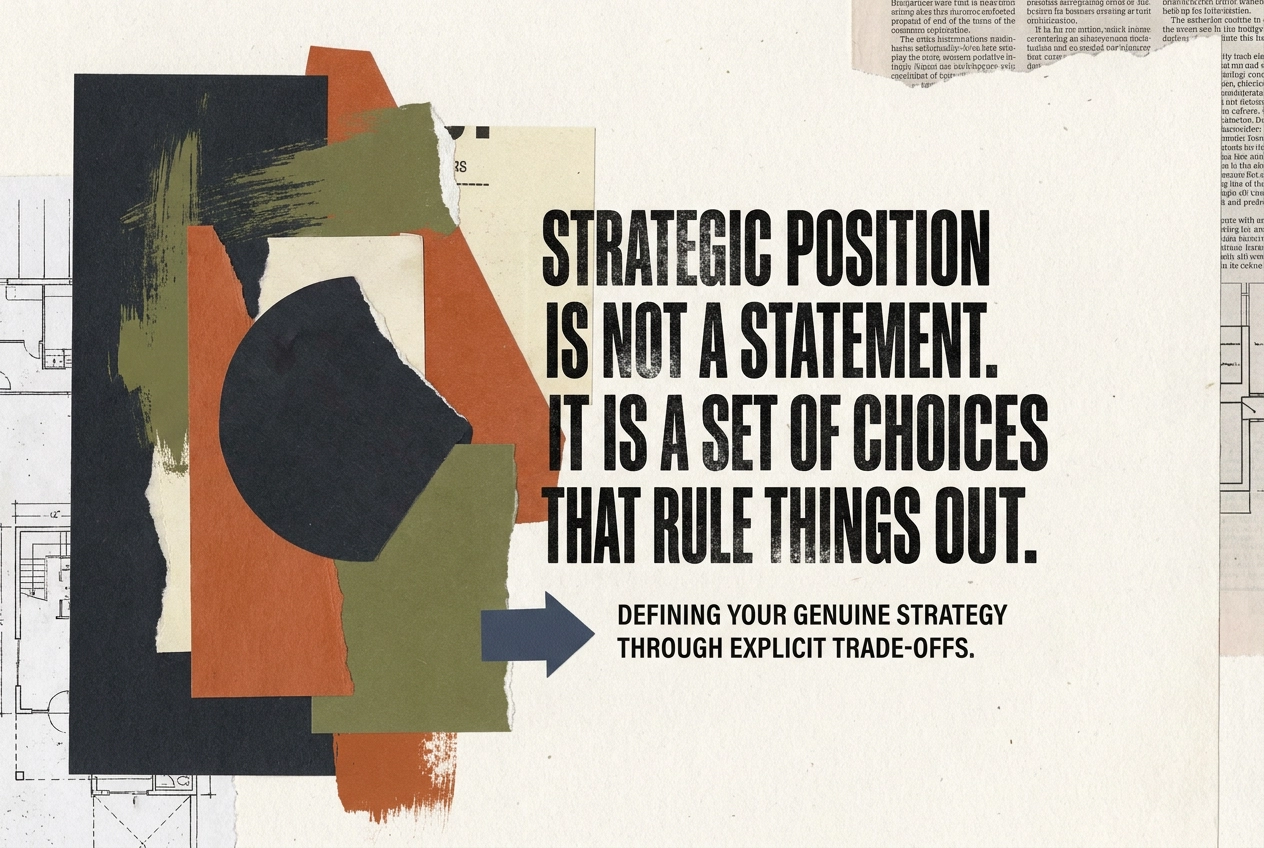 Professional header image for industry analysis: Strategic Position Is Not a Statement. It Is a Set of Cho...