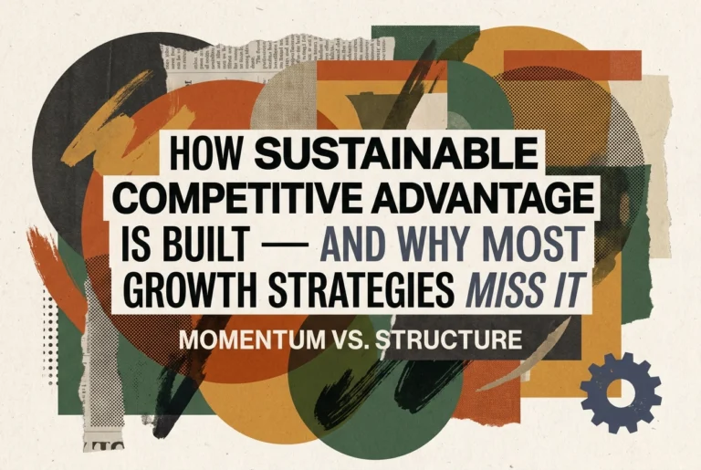Professional header image for industry analysis: How Sustainable Competitive Advantage Is Built — and Why ...