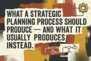 Professional header image for industry analysis: What a Strategic Planning Process Should Produce — and Wh...