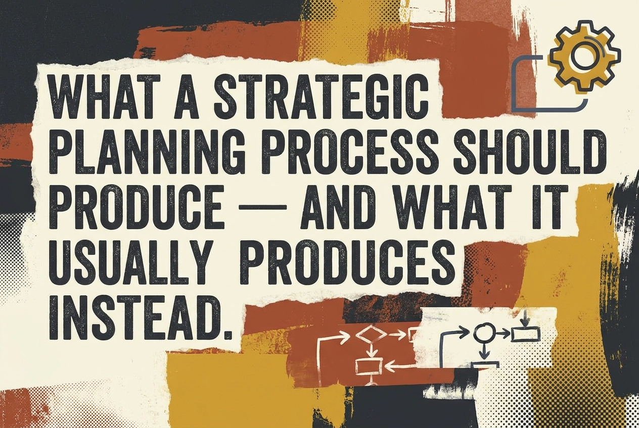Professional header image for industry analysis: What a Strategic Planning Process Should Produce — and Wh...