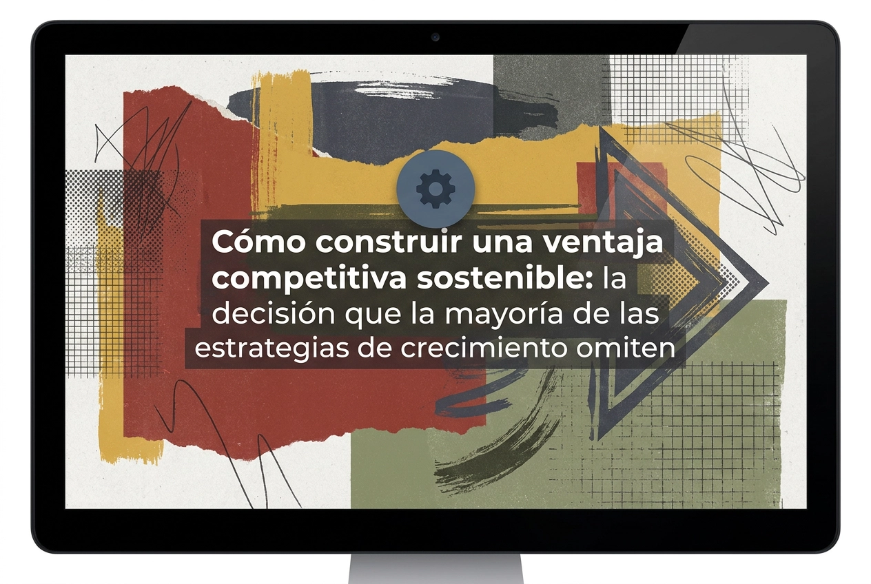 Professional header image for step-by-step guide: Cómo construir una ventaja competitiva sostenible: la dec...