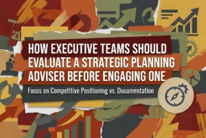 Professional header image for industry analysis: How Executive Teams Should Evaluate a Strategic Planning ...